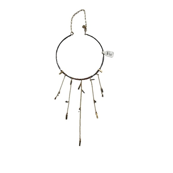 NAKAMOL Handcrafted Choker Necklace Beaded Crystals & Stones Adjustable - Picture 3 of 12